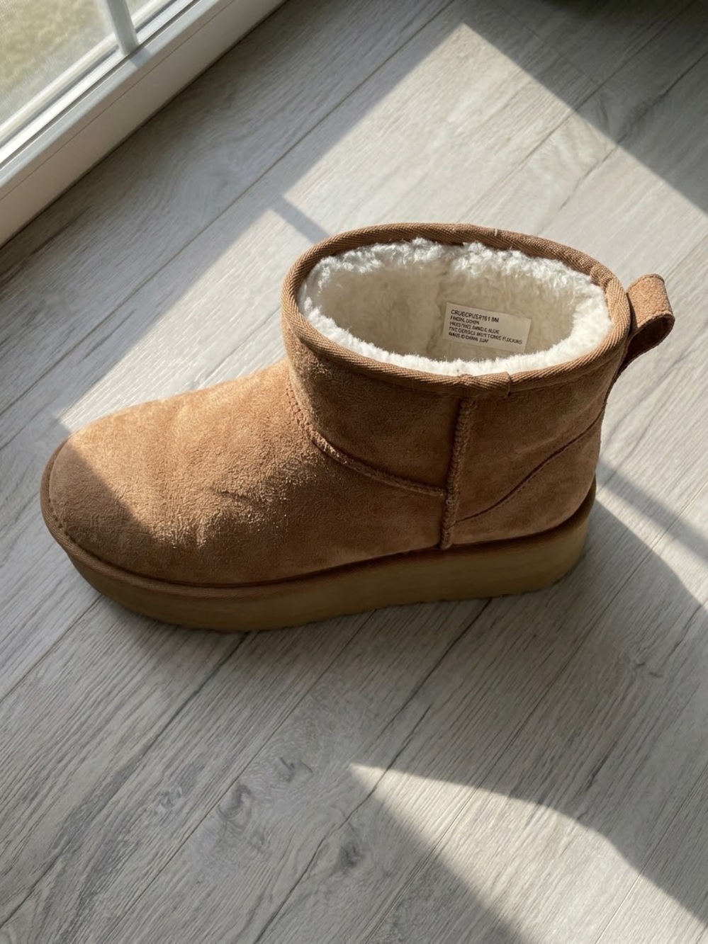 Steve Madden Kids Chestnut Faux-Suede Sherpa Ankle Boot